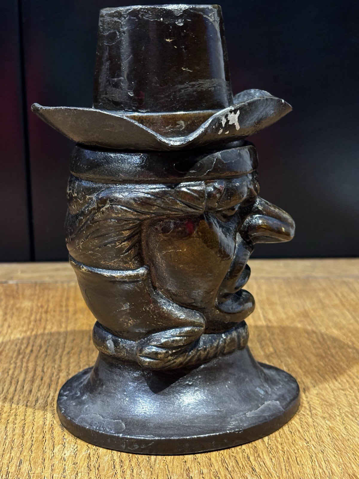 Antique Mr Punch Tobacco Jar