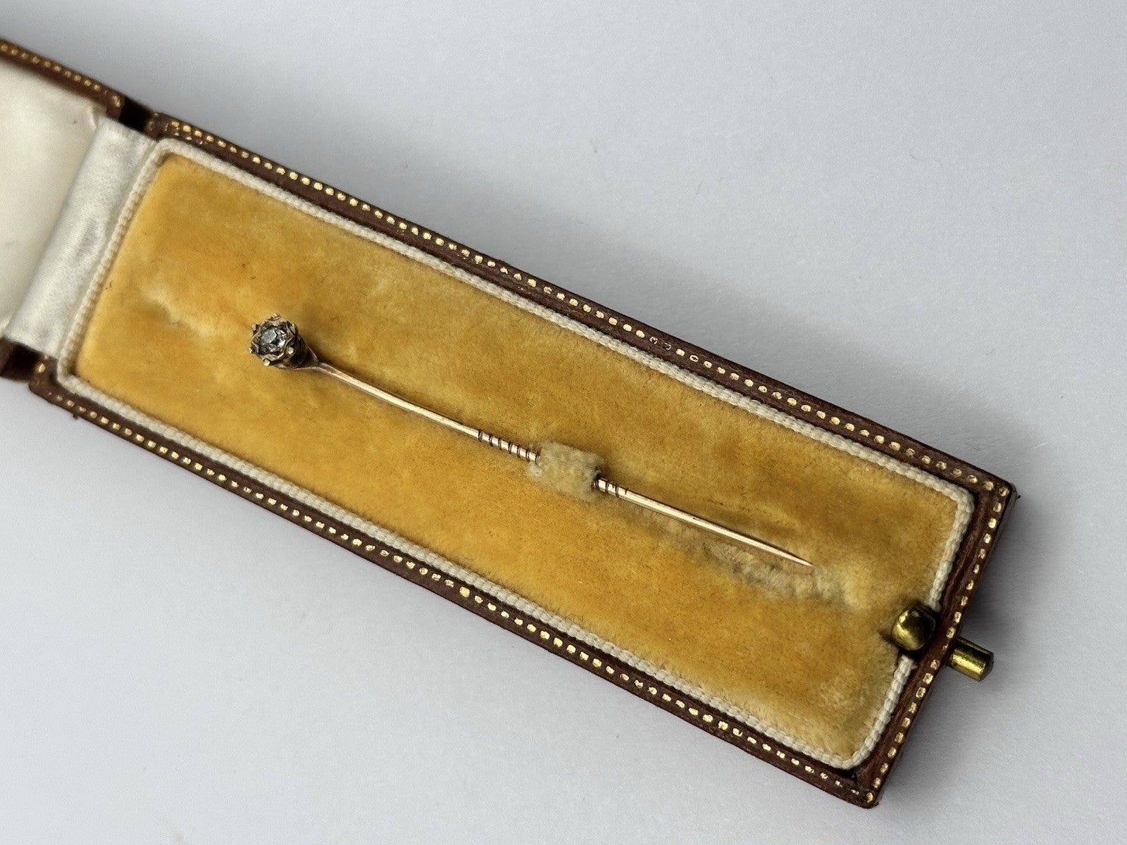 Antique 14ct Gold Diamond Stick Pin