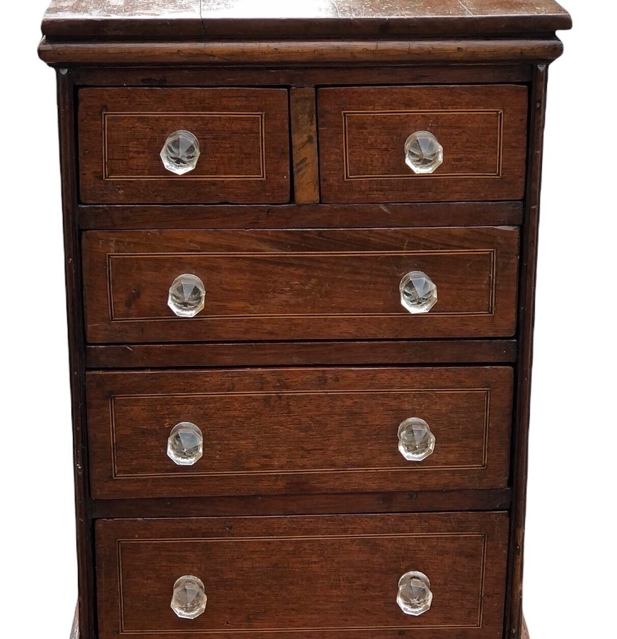 Antique Inlaid Table Top Jewellery/ Trinket Or Collectors Drawers.
