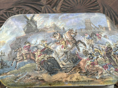 Battle Scene Porcelain Box Decoration Of A Painting after Philips Wouwerman