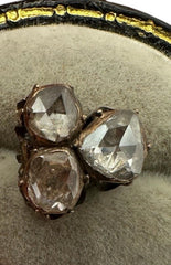 Antique Mine Cut Diamonds Set In 9ct Gold