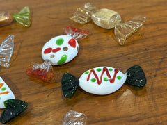 12 Vintage Murano Glass Wrapped Sweets / Candy