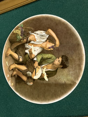 4 Framed Porcelain Plaques. We Ship Worldwide.