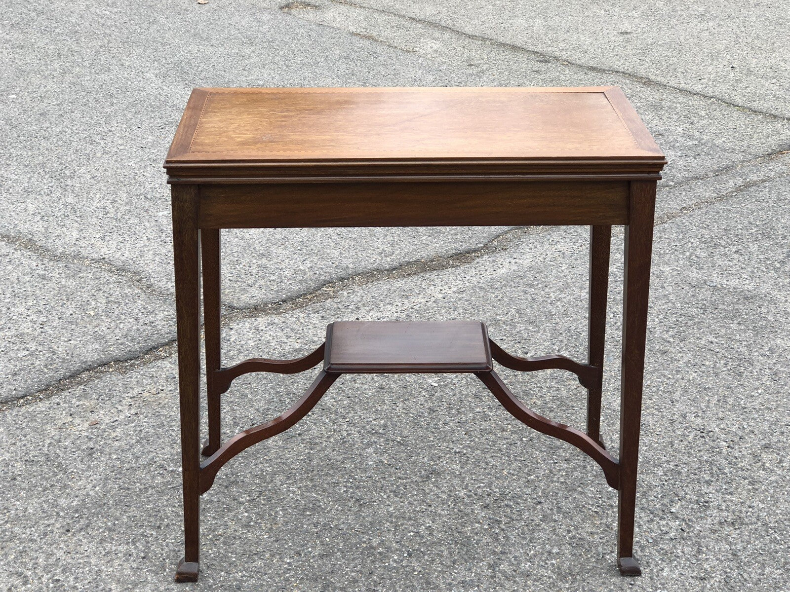 Antique Arts & Crafts Oak & inlaid Games / Card Table
