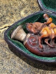 Antique Meerschaum Pipe With An Equestrian Theme