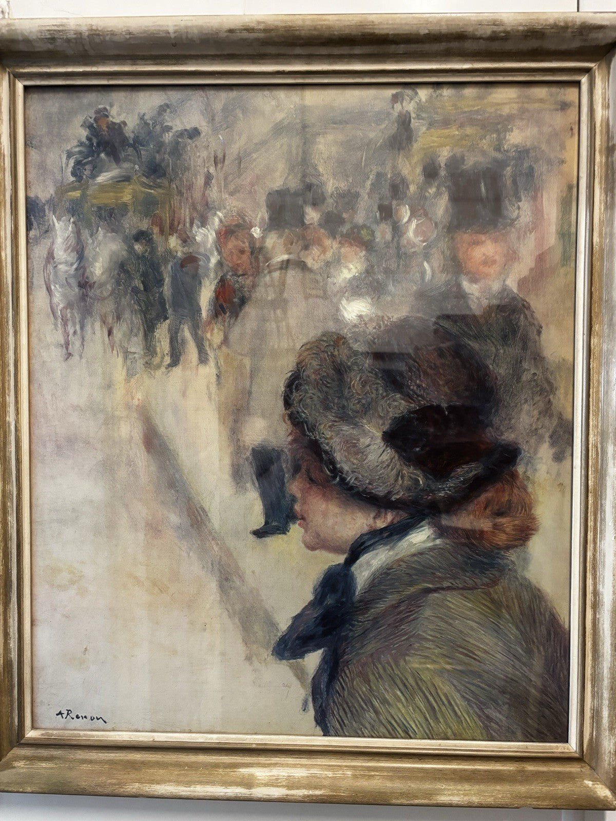 After Renoir. Oil On Canvas " Luncheon On The Boating Park " 71 X 61 Cms