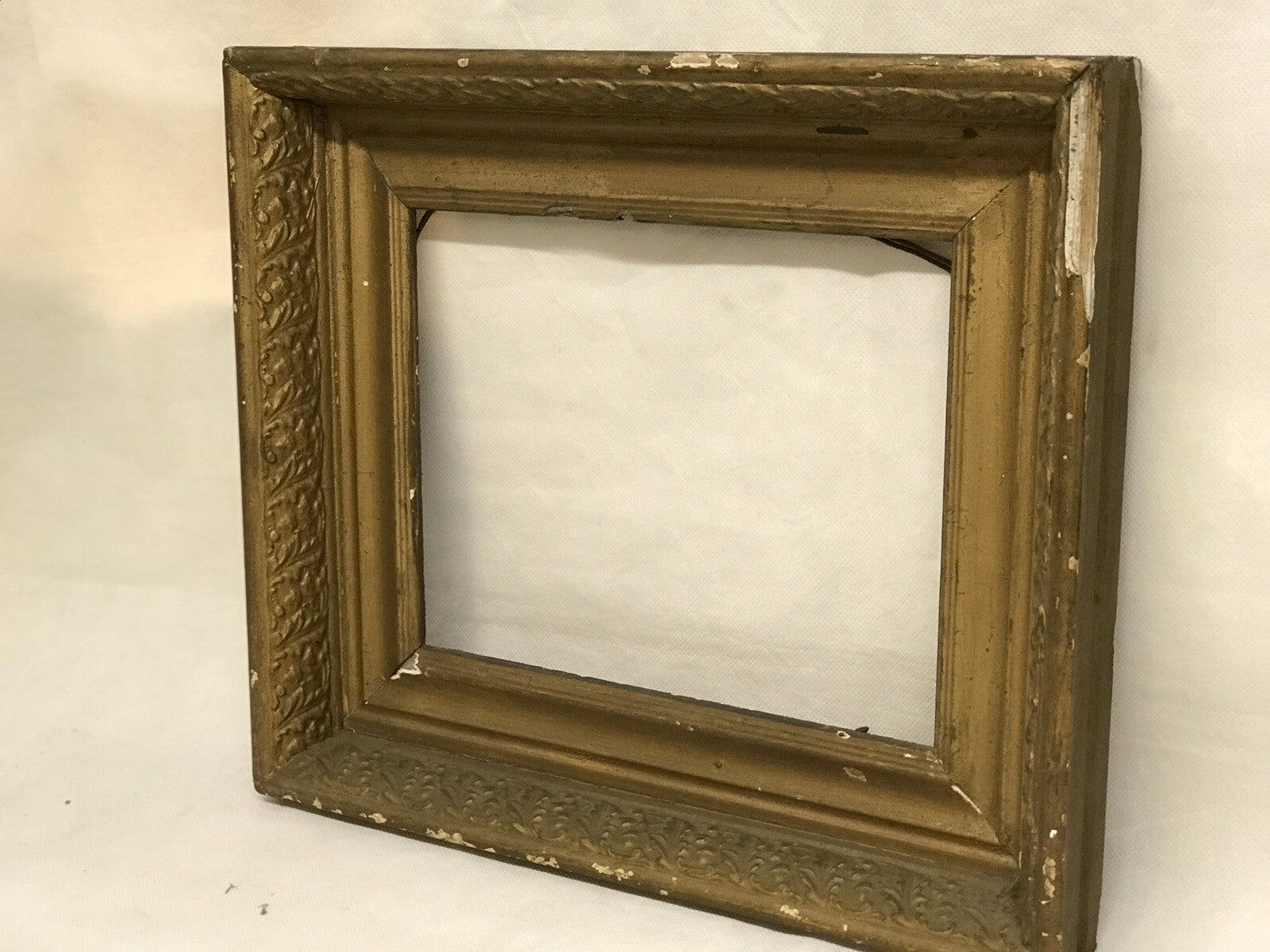Antique Picture Frame In Gilt Wood & Plaster
