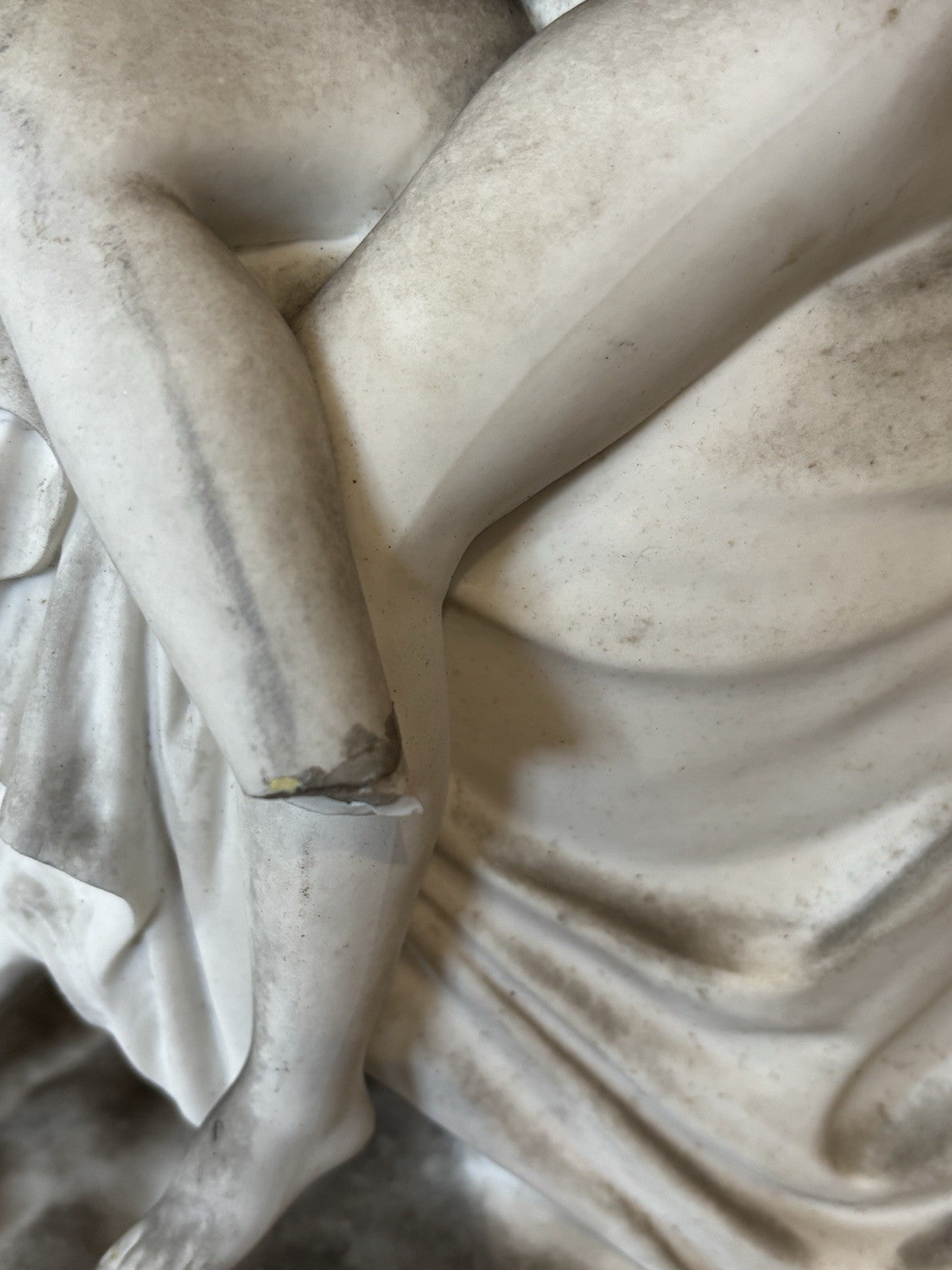 19th-century Parian porcelain figure titled "Una and the Lion Stamped John Bell