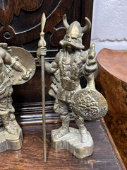 3 Solid Brass Viking Figures. Highly Detailed.