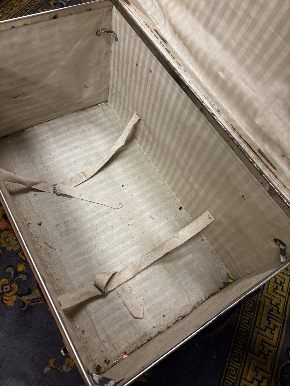 Antique Collection Of Luggage, Trunk, Hat Box & Bag.