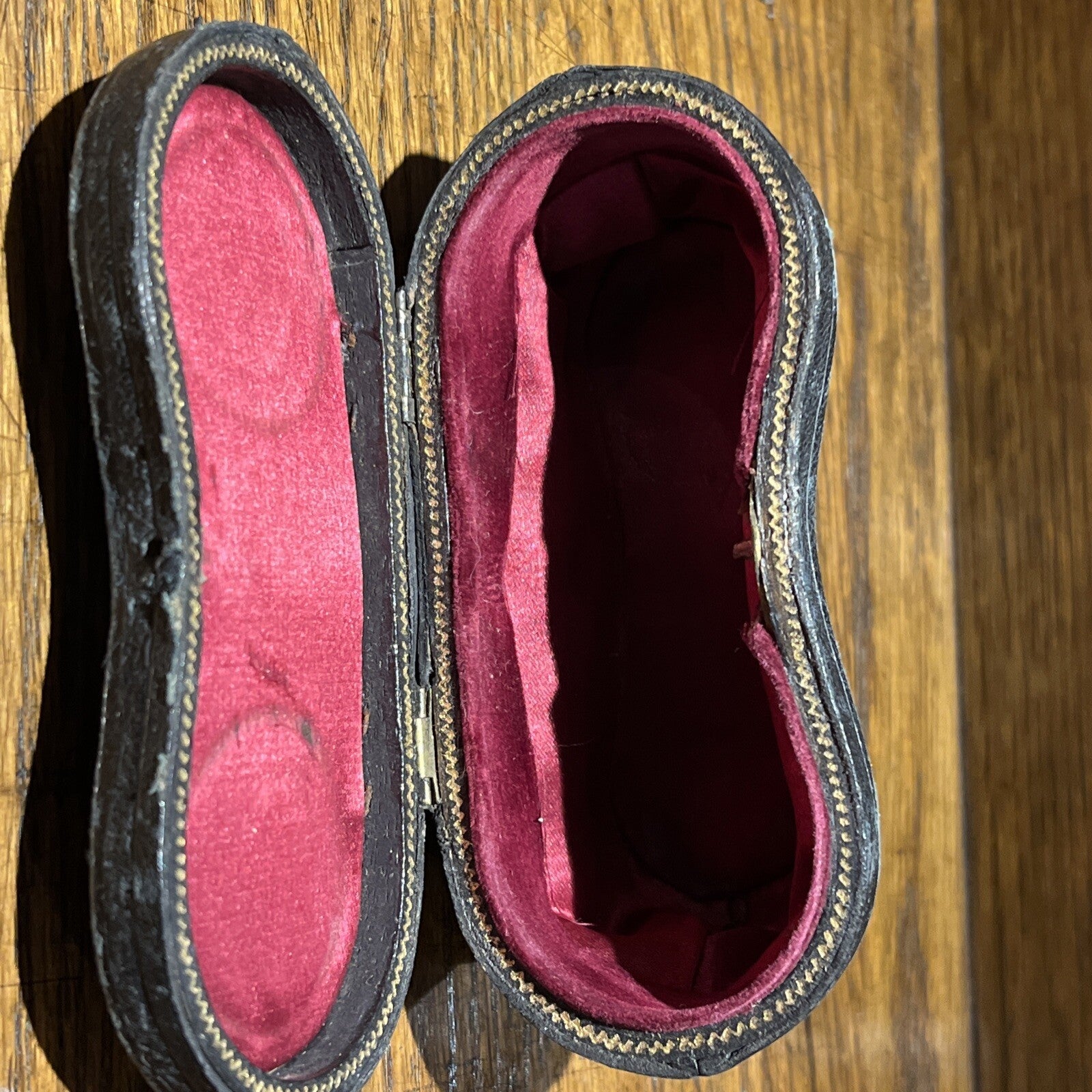 Antique Opera Glasses In Original Leather Lined  Case