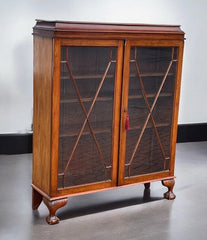 Antique Mahogany Bookcase With Adjustable Shelves