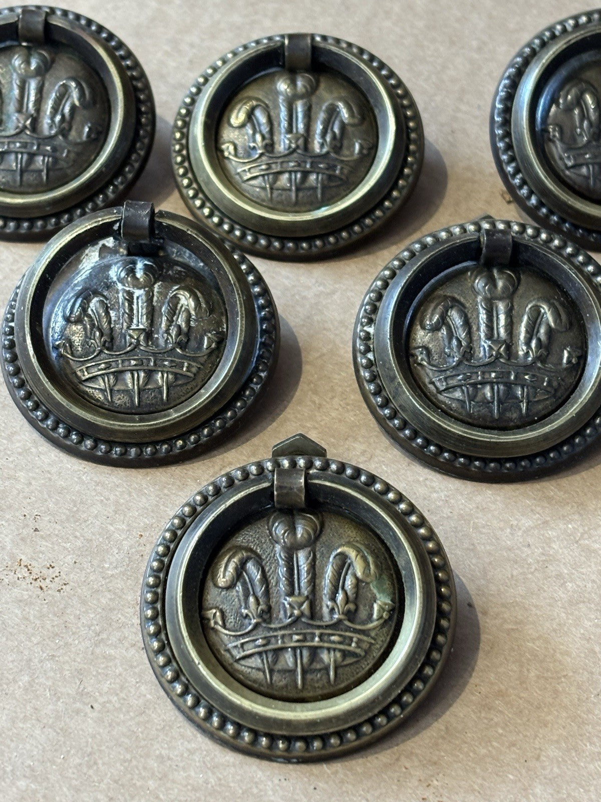 Antique Brass Handles.