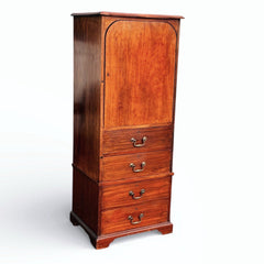 Antique Mahogany Housekeepers Cabinet / Small Linen Press.
