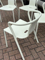 4 White Air Armchair Designer Chairs By Magis, Designed By Jasper Morrison