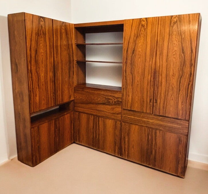 Archie Shine Rosewood Cocktail Cabinet, Display Cabinet, Shelves & Cupboards.