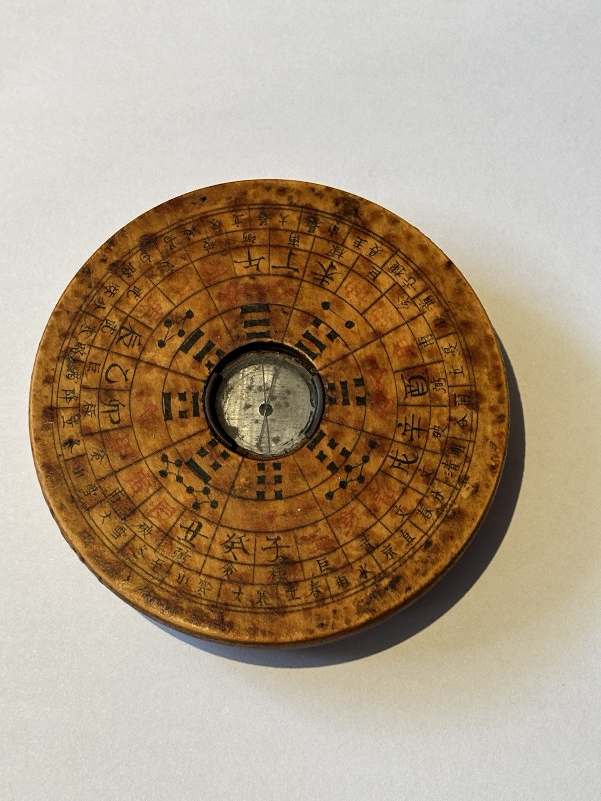 Antique Chinese Wooden Loupan Feng Shui Compass