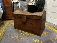 Antique Collection Of Luggage, Trunk, Hat Box & Bag.