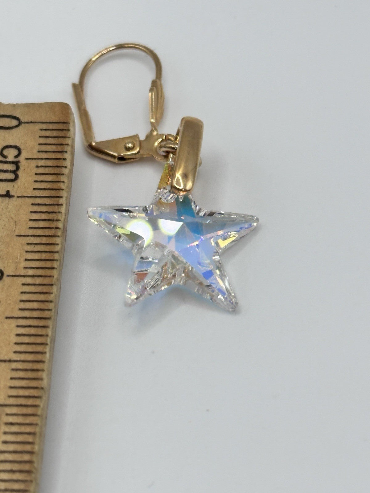 18ct Gold Plated Statement Aurora Borealis Star Necklace And Earring Set
