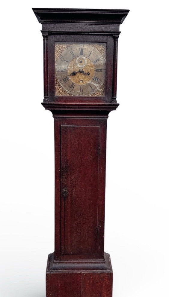 8 Day Longcase Clock, Stevenson Of Stafford. Brass Face.