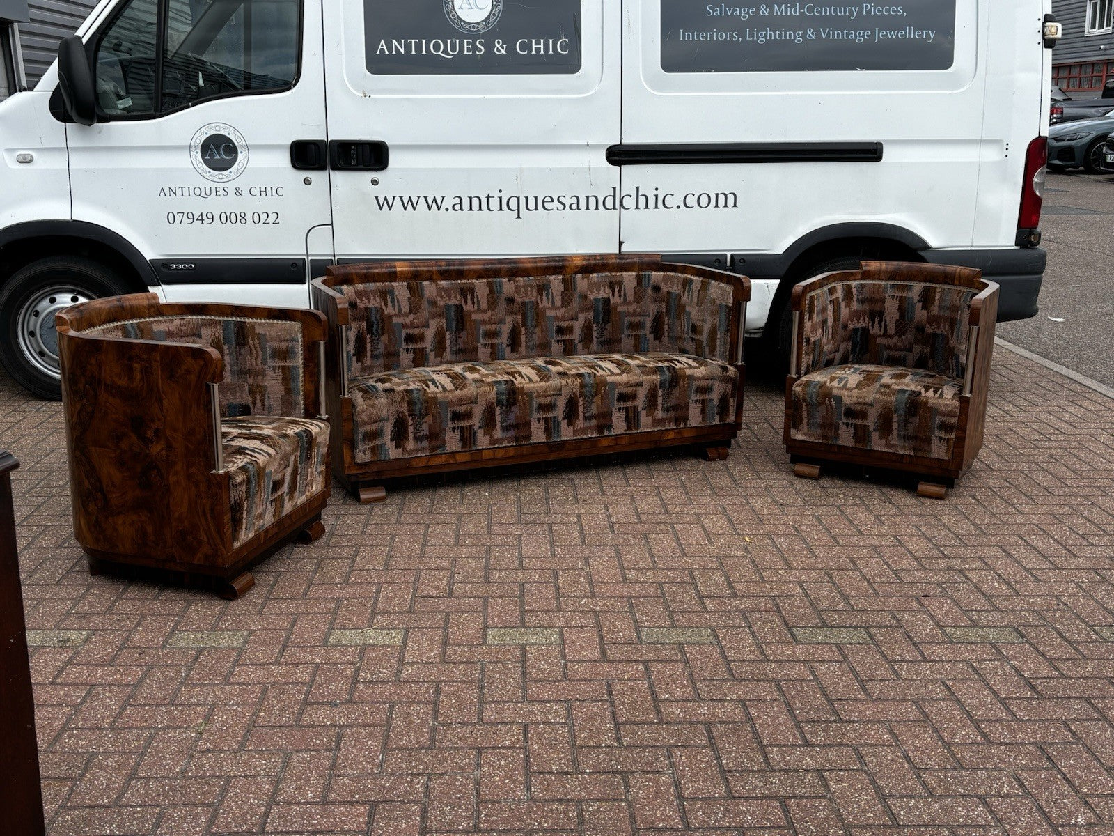 Art Deco 3 Piece Lounge Suite, Fab Condition For It's Age, Desirable dimensions.