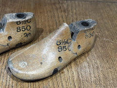 2 Antique Wooden Cobblers Shoe Form's