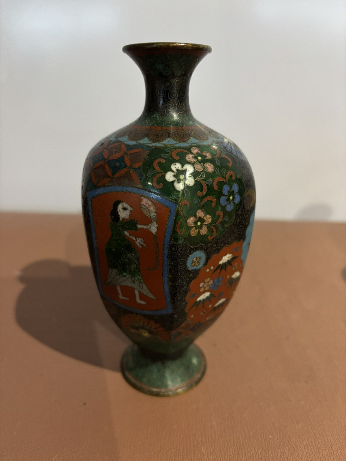 Antique Cloisonné Vases. Good Quality And Highly Decorated.