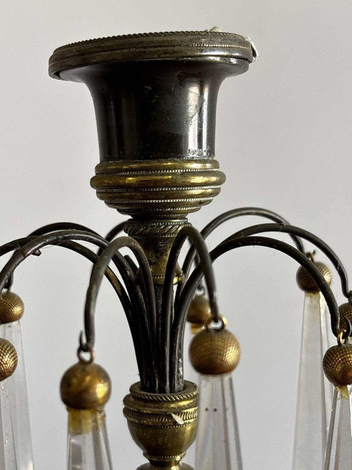 19th Century Gilt Bronze And Gold Gilt Candelabra, Decorated With Birds
