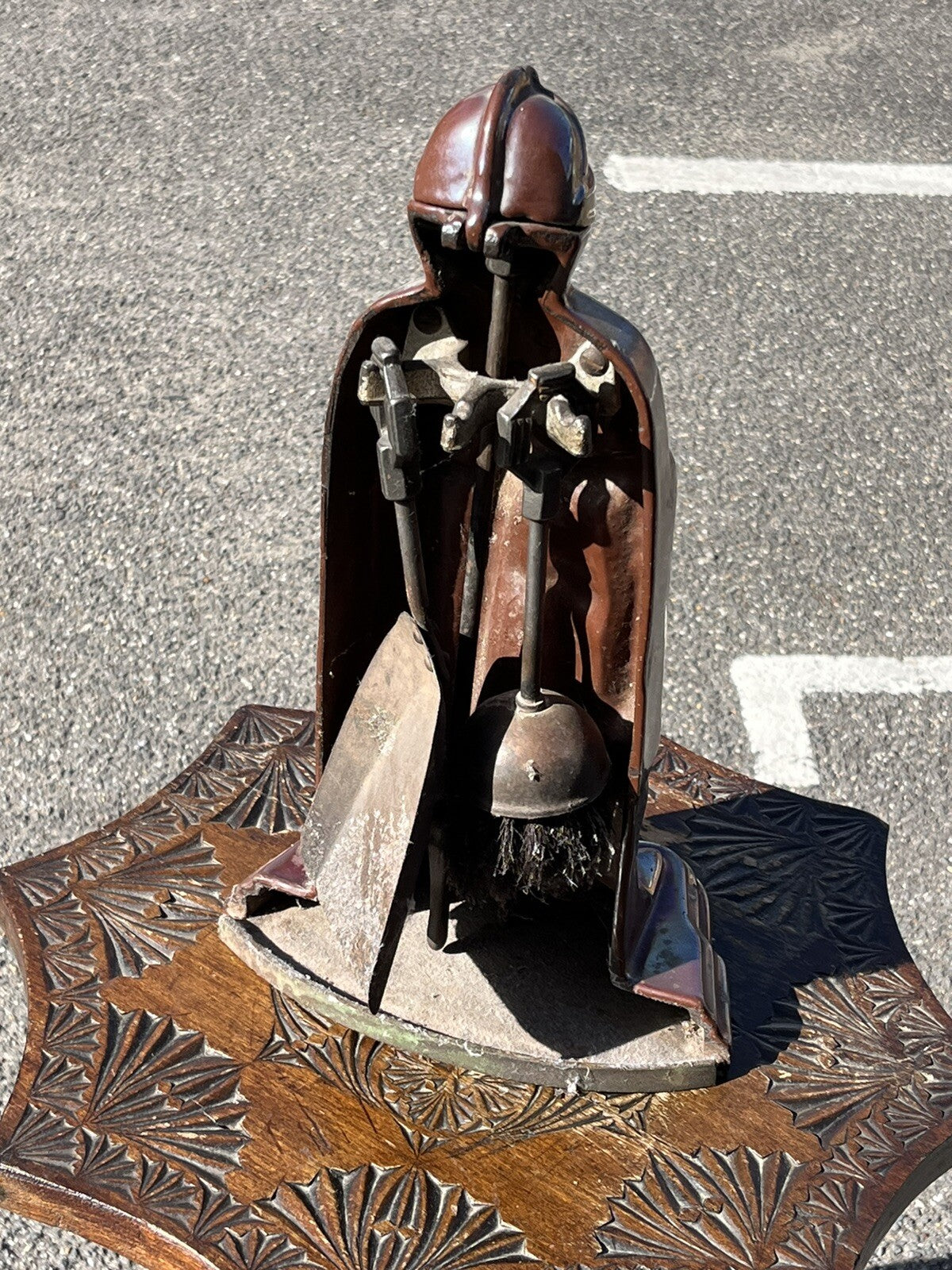 Art Deco Fireside Tools In The Form Of A Knight