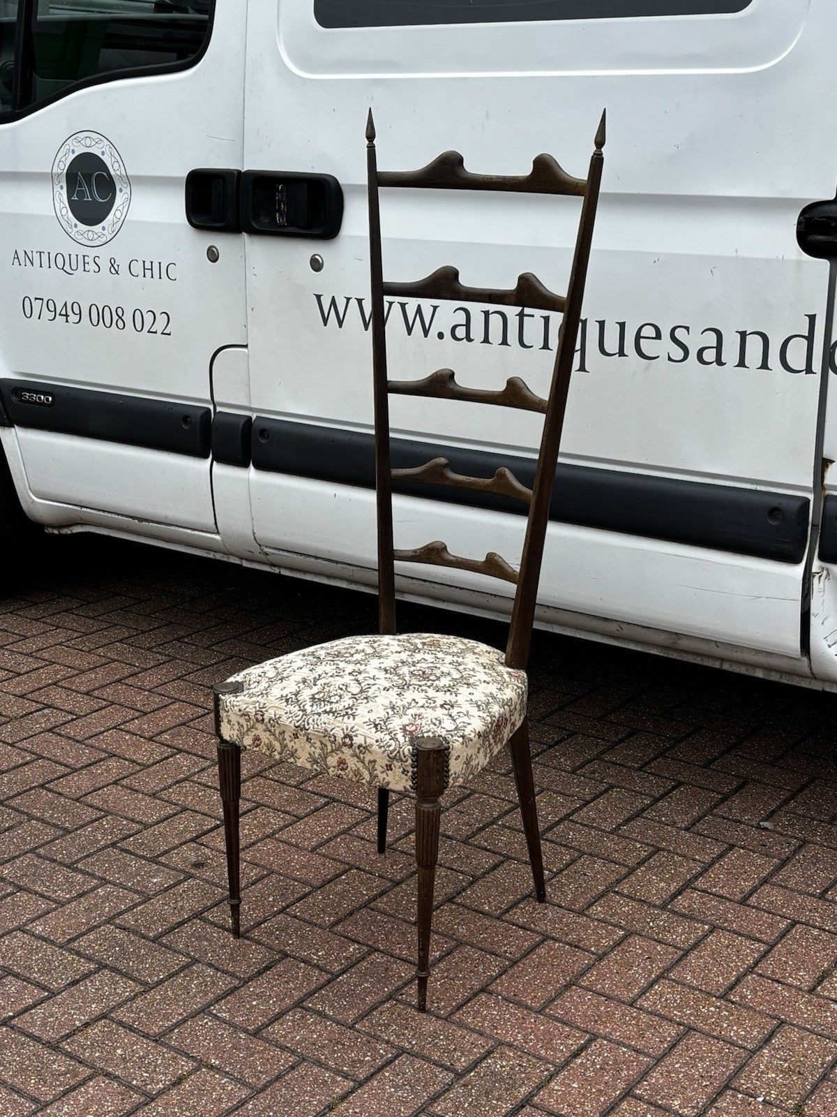 1950's Mid Century Ponti High Back Chair