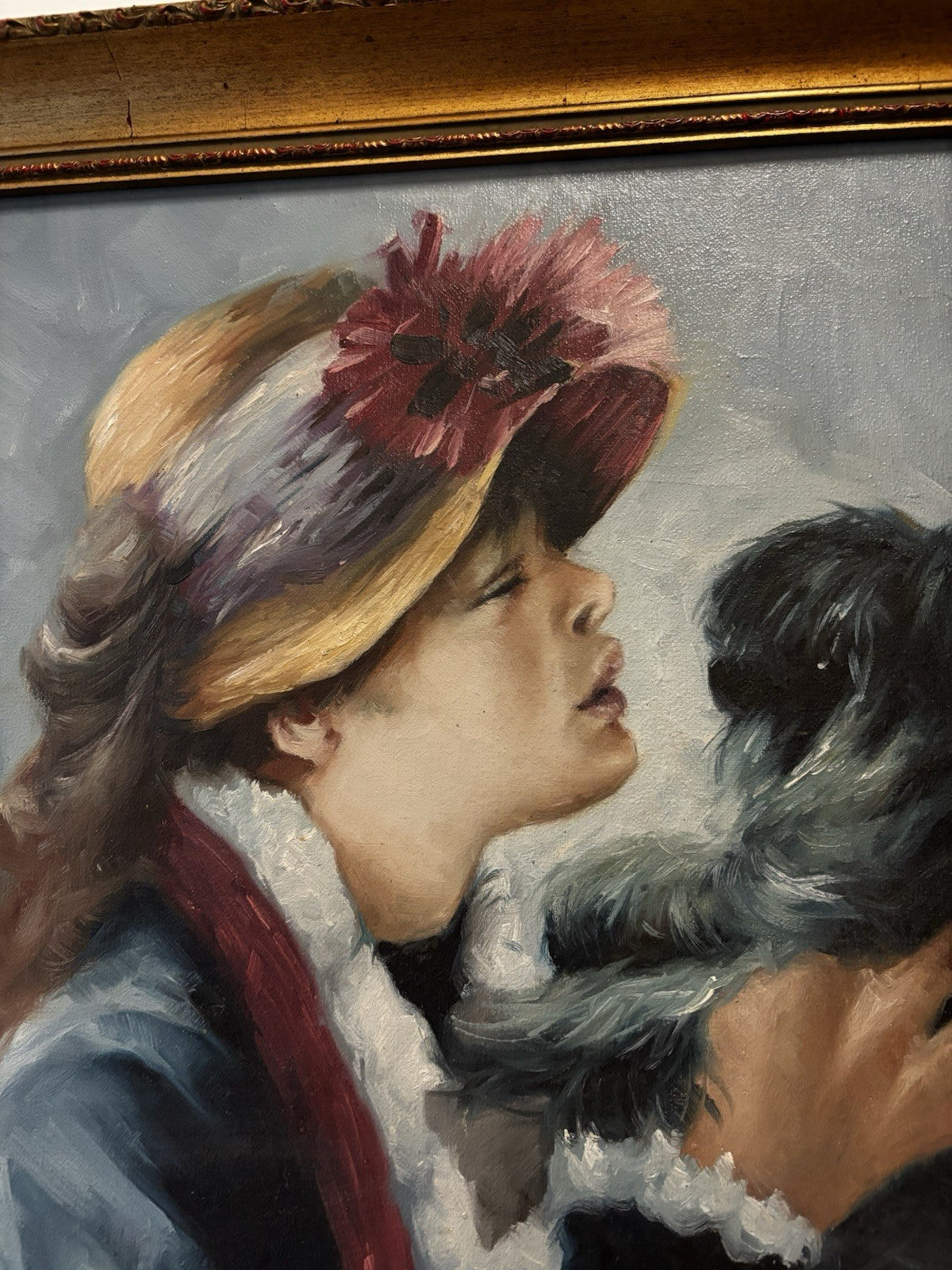 After Renoir. Oil On Canvas " Luncheon On The Boating Park " 71 X 61 Cms
