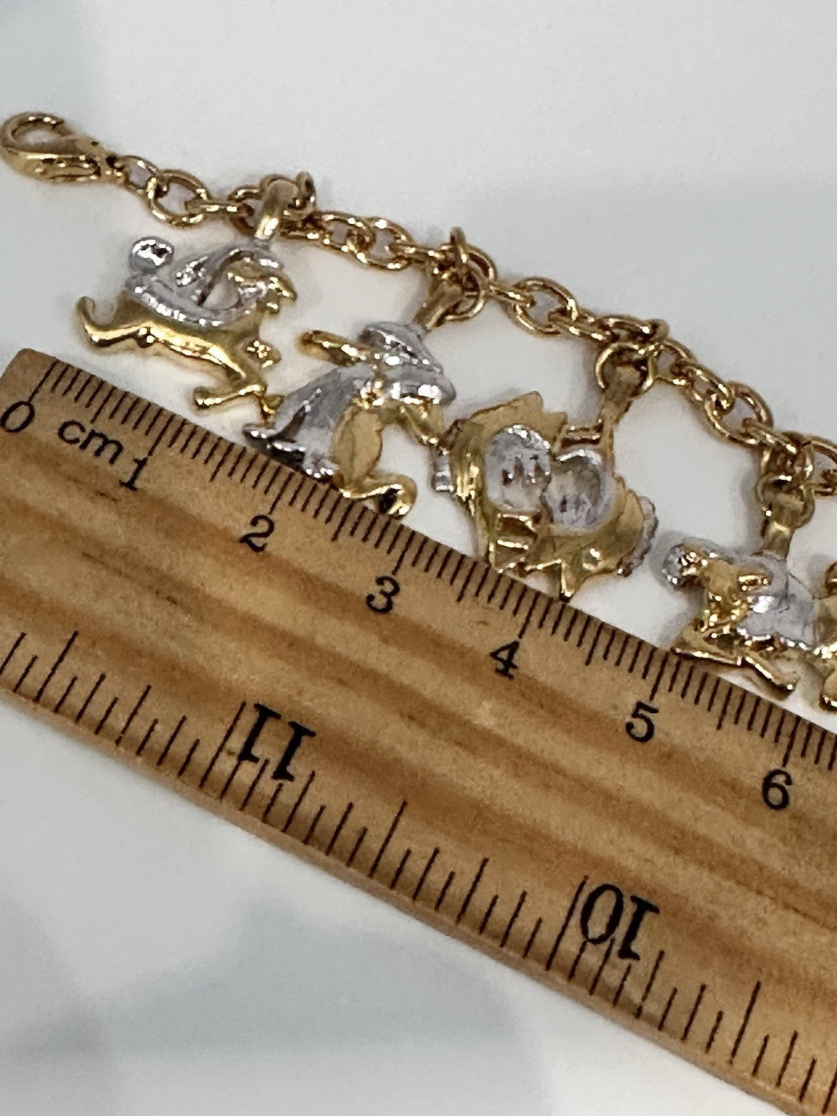 18ct Gold And Rhodium Plated Zodiac Charm Bracelet
