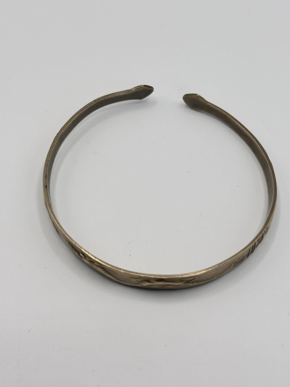 Antique Chinese Brass Flying Dragon Bangle