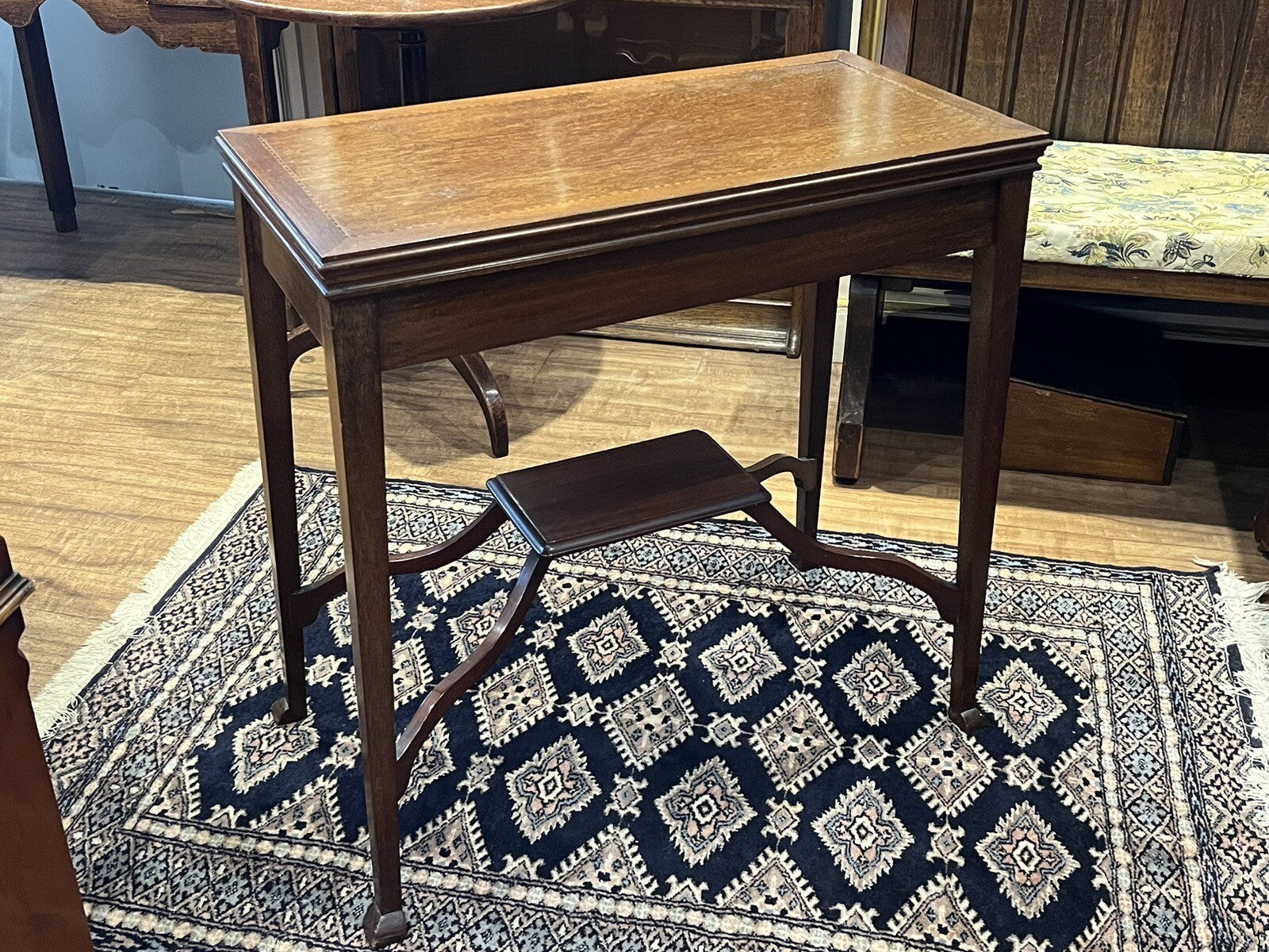 Antique Arts & Crafts Oak & inlaid Games / Card Table