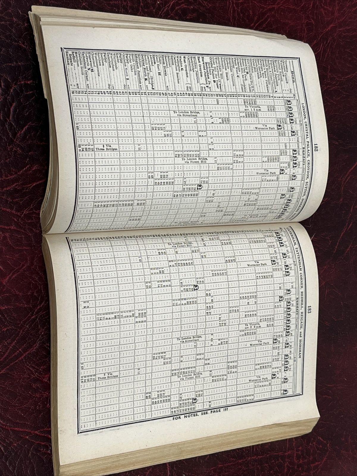 1949 Passenger Suburban Services Southern Region Timetable