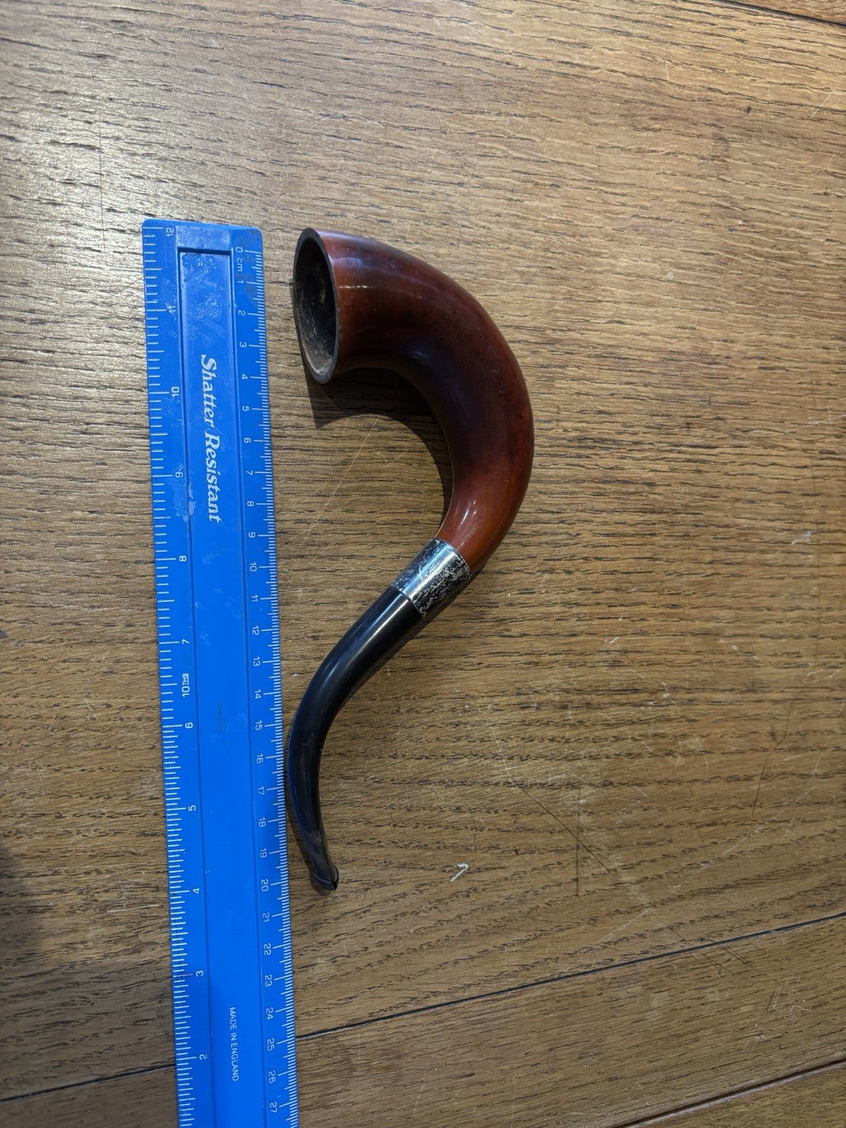 Antique Calabash Pipe with Silver Band