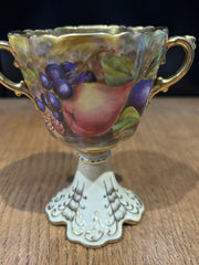 Aynsley Gold Orchard Fruit Cup,  Signed D Jones Bone China