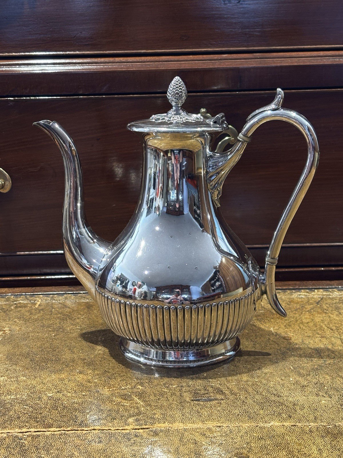 Antique James Dixon & Sons Sheffield Silver Plate Coffee Pot