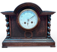 Art Deco Oak Based  Chiming Mantle Clock.