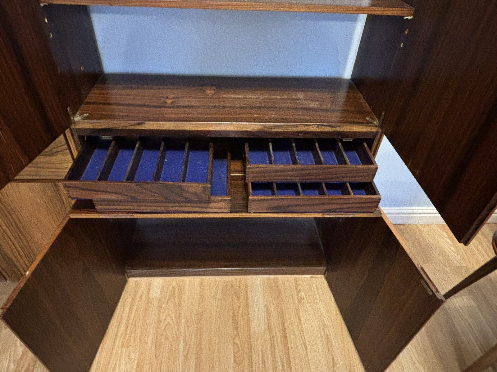Archie Shine Rosewood Cocktail Cabinet, Display Cabinet, Shelves & Cupboards.