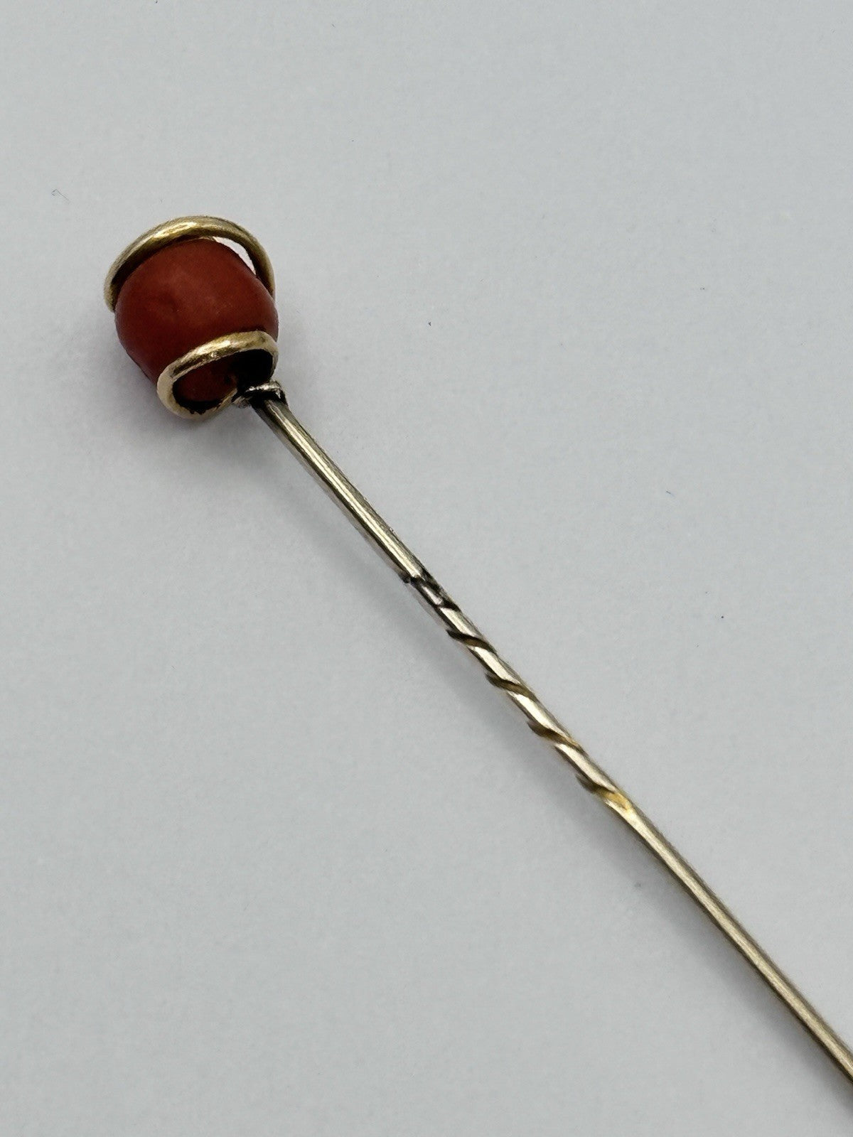 Antique Victorian Edwardian 12ct Gold Coral Snake Pin