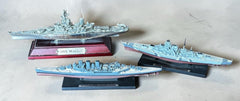 3 Battleships:- HMS Hood, USS Missouri & The Bismark