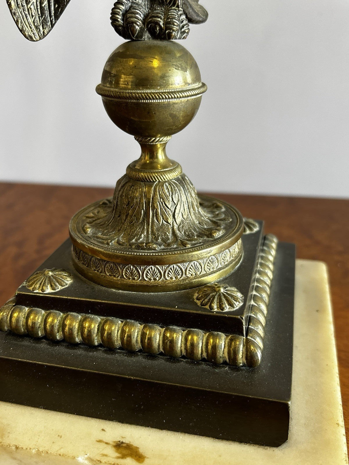 19th Century Gilt Bronze And Gold Gilt Candelabra, Decorated With Birds