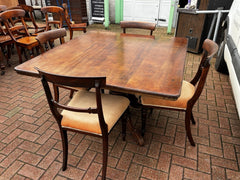 Antique Mahogany Dining Table & 4 Chairs