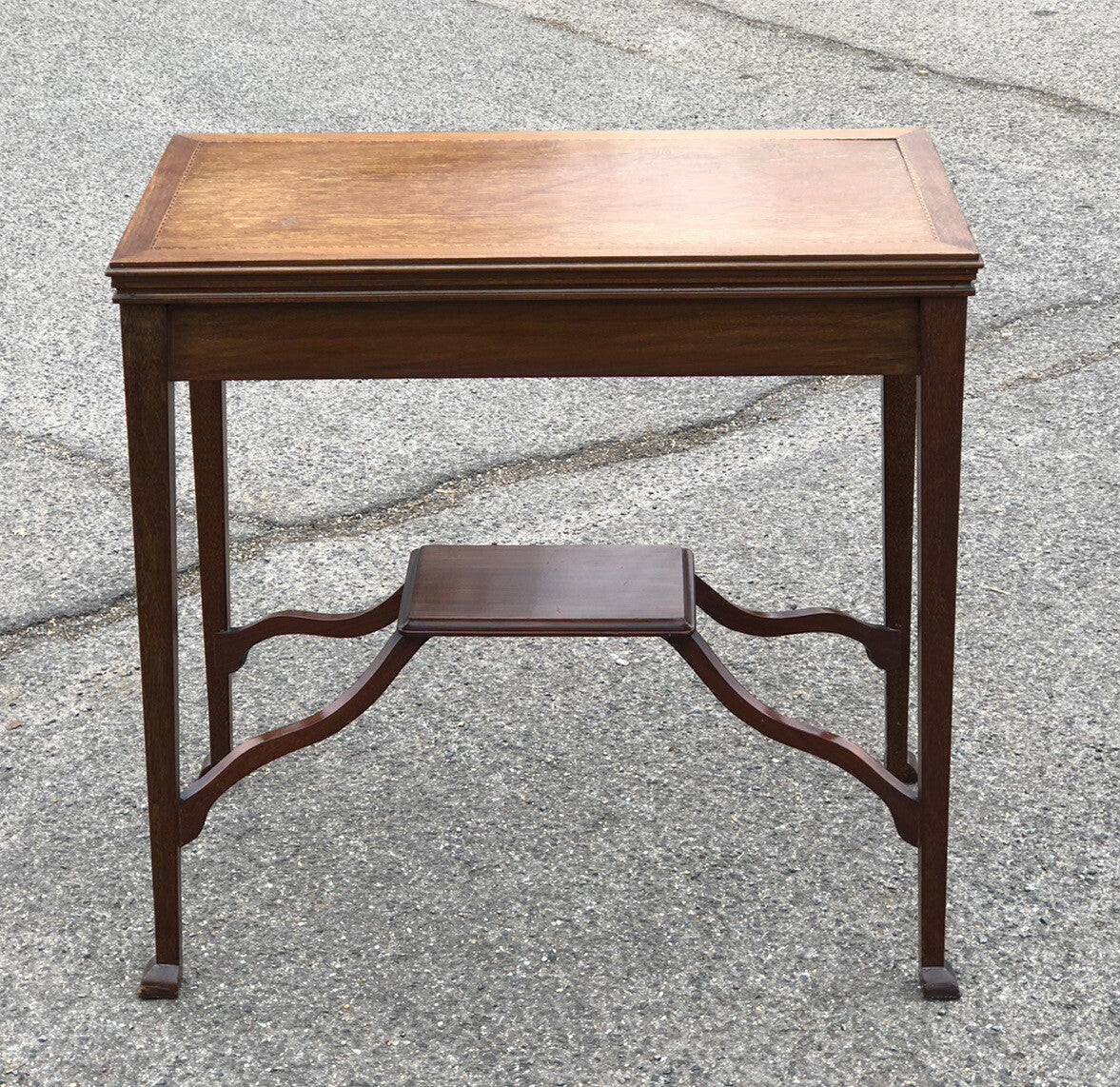 Antique Arts & Crafts Oak & inlaid Games / Card Table