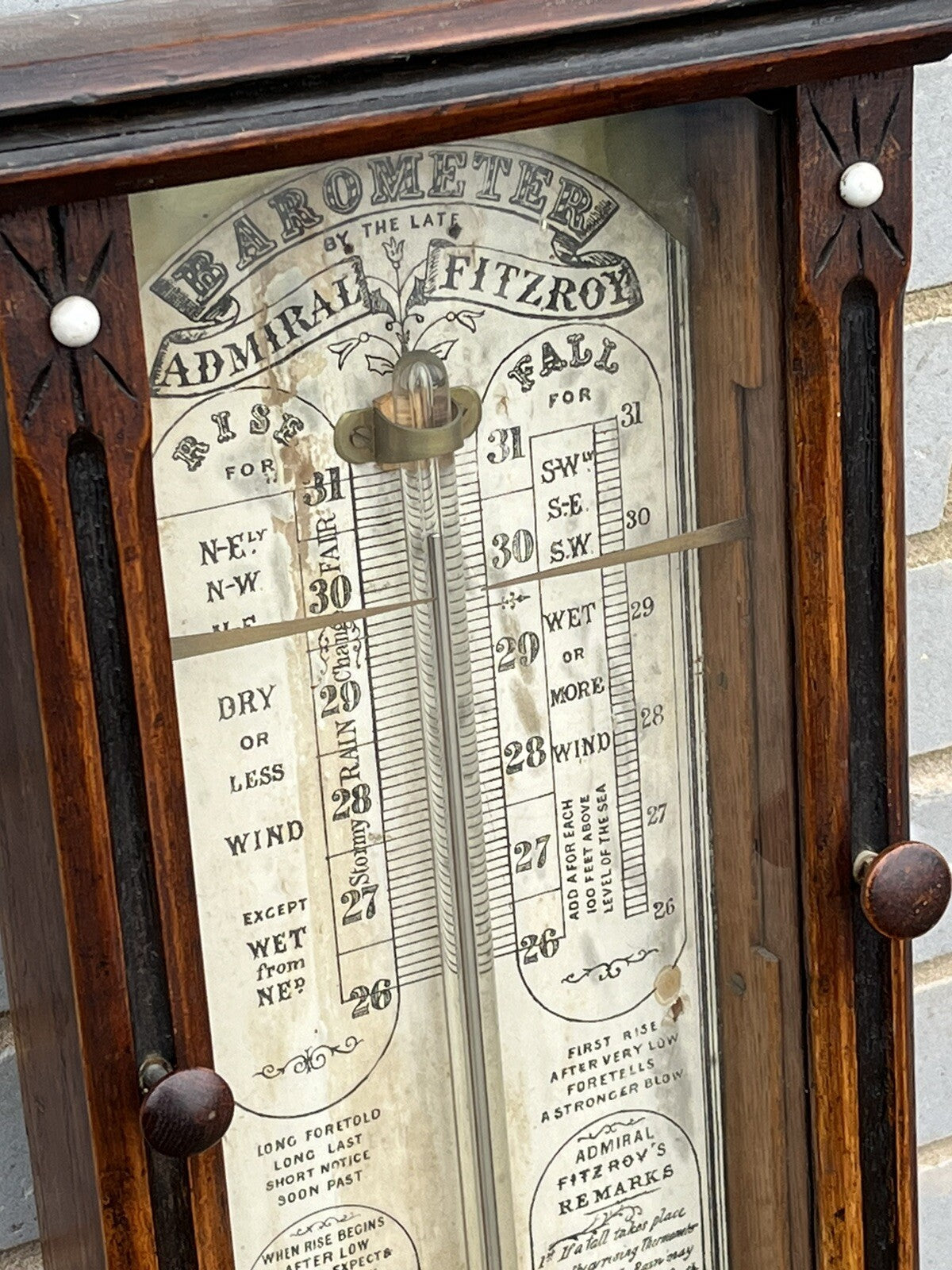 Antique Admiral Fitzroy Barometer