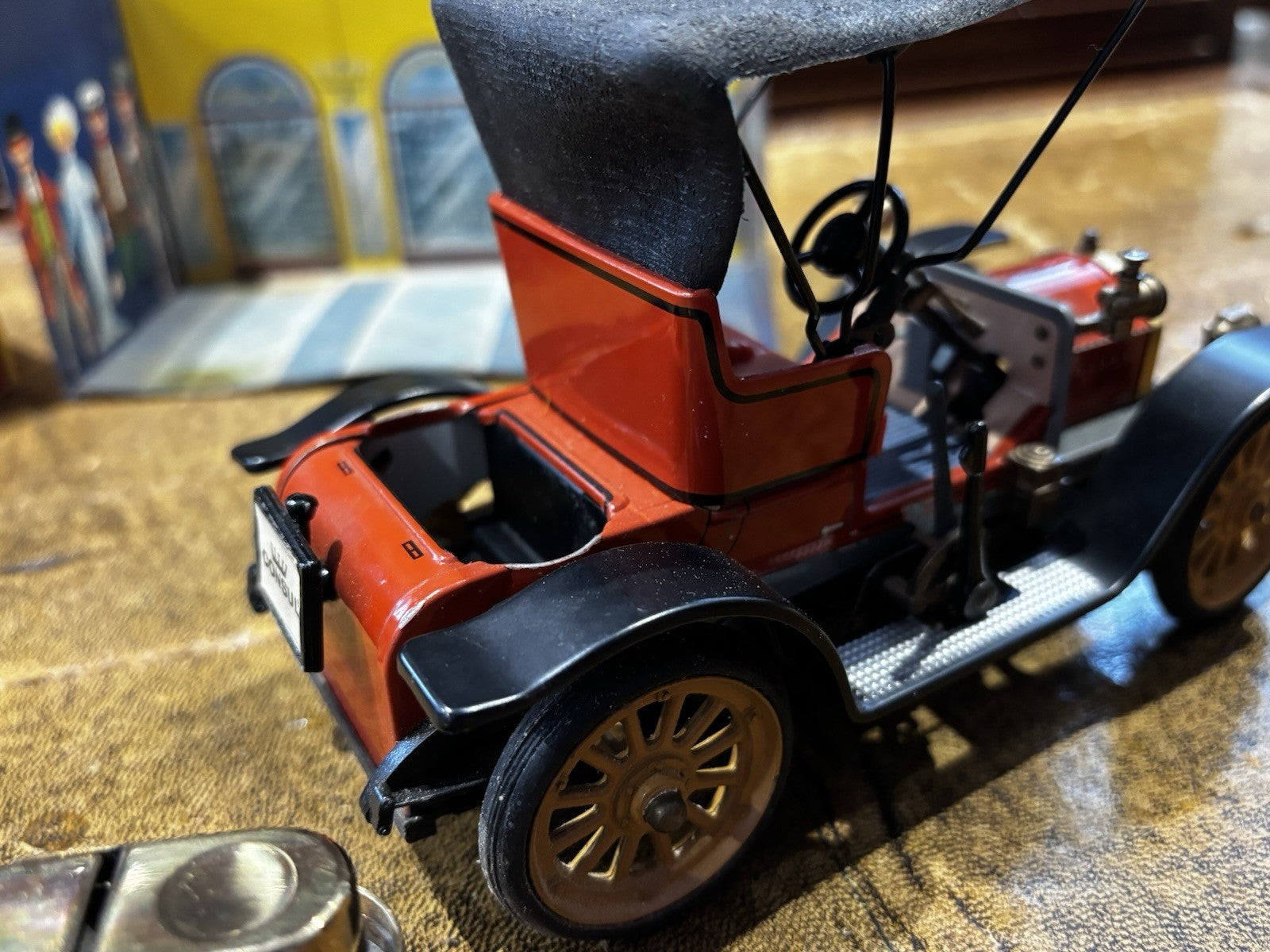 1960's Tin Plate Model T Ford Table Lighter In Original Box. Very Cool.