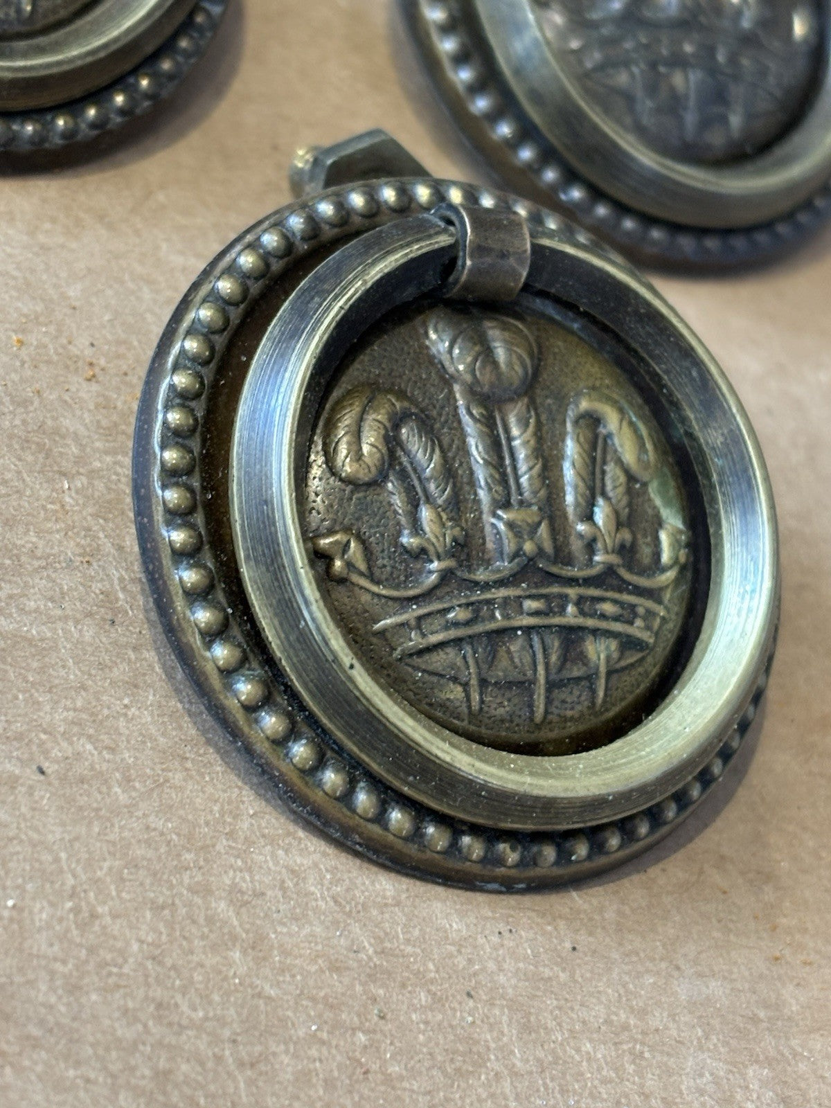 Antique Brass Handles.
