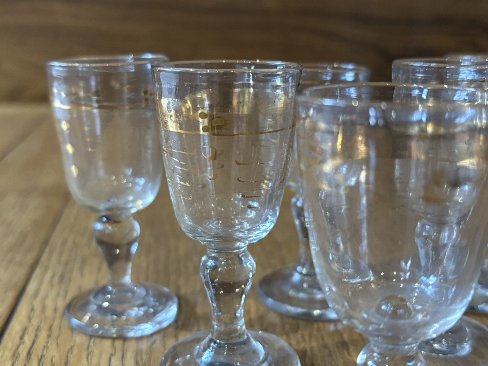 Antique Set Of 6 Liqueur Glasses