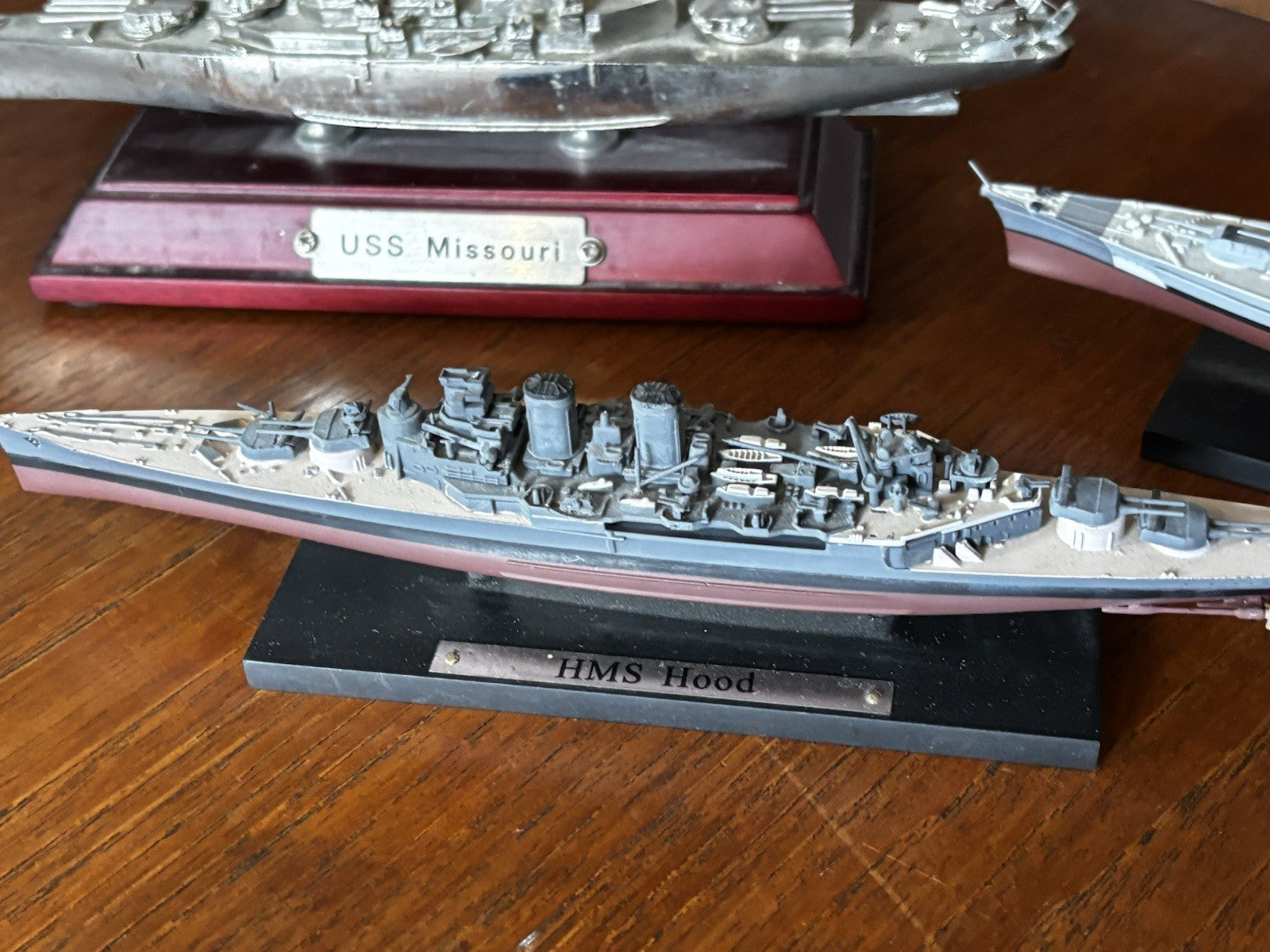 3 Battleships:- HMS Hood, USS Missouri & The Bismark